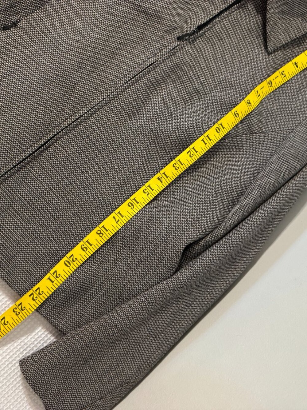 PENDLETON Herringbone Weave Gray Wool Zip Blazer - Picture 7 of 7